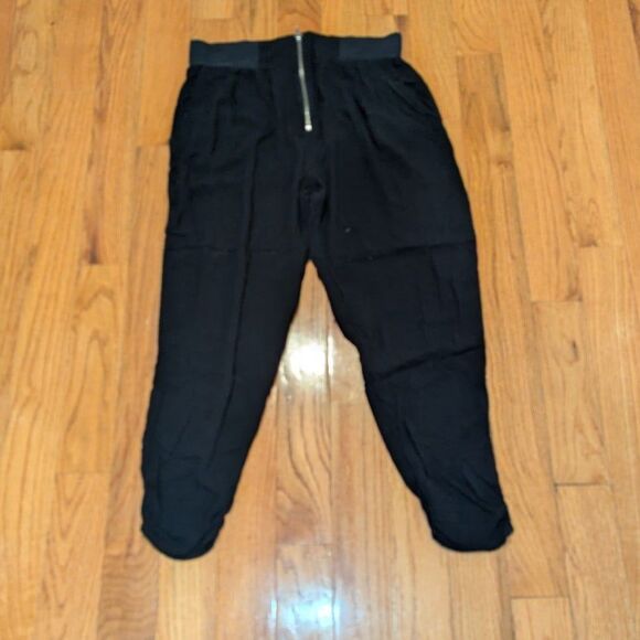Material Girl Size XL Black High Waist Harem Loose Pants Joggers - Picture 1 of 7